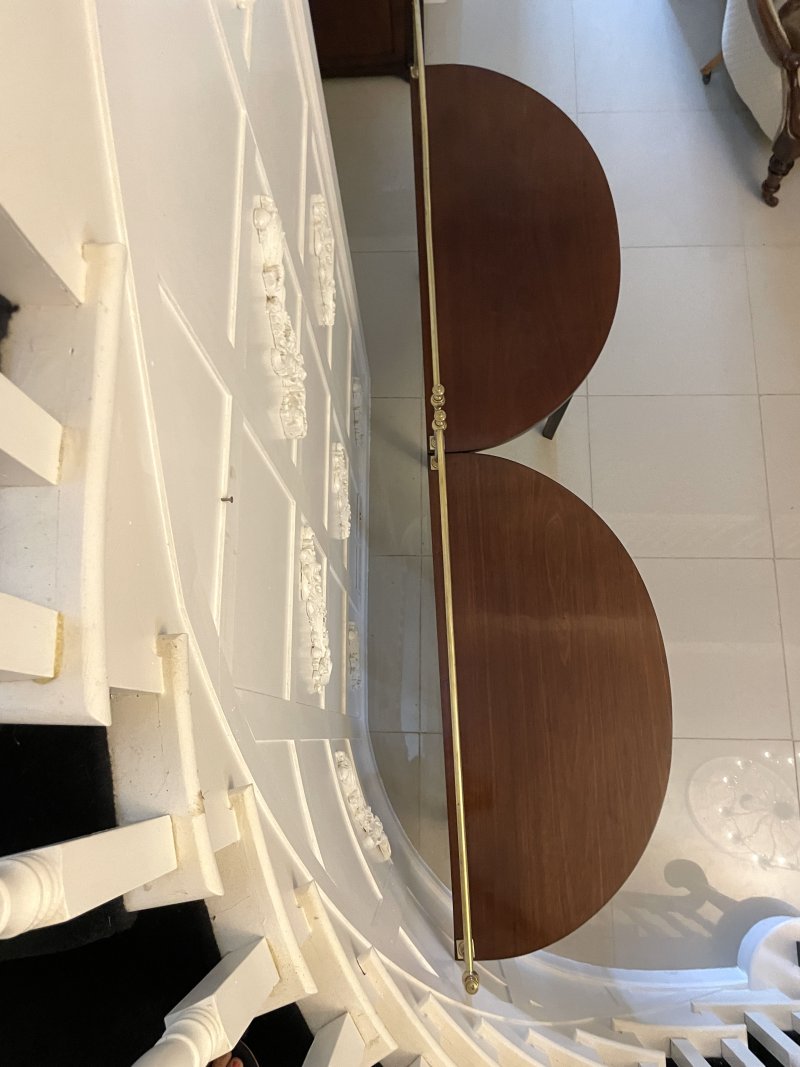 Unusual Pair of Antique George III Quality Mahogany Demi-Lune Consoles Tables - Image 7